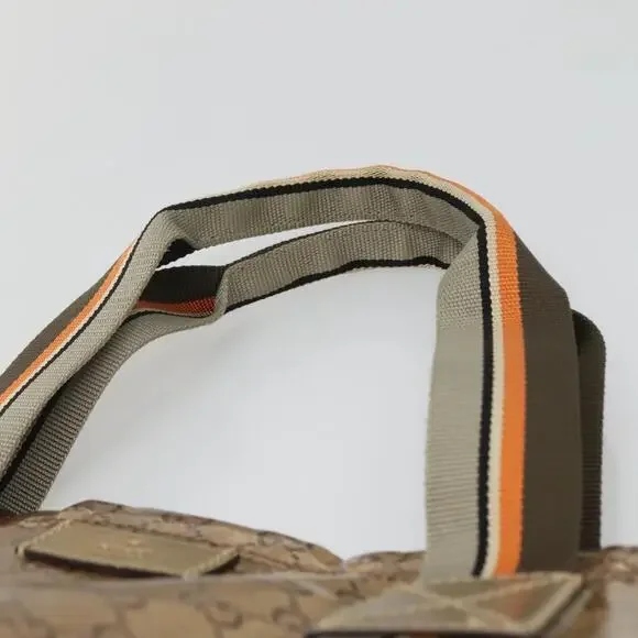 GUCCI GG Crystal Sherry Line Tote Bag Coated Canvas Brown - Picture 8 of 16